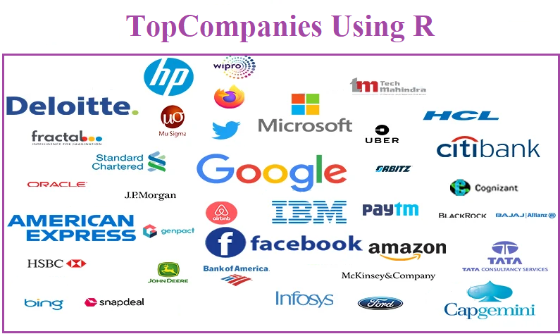 Top Companies using R Programming