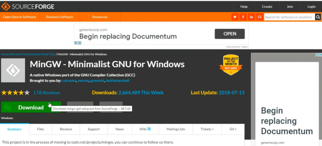 How MinGW installation for Windows 10 is done?