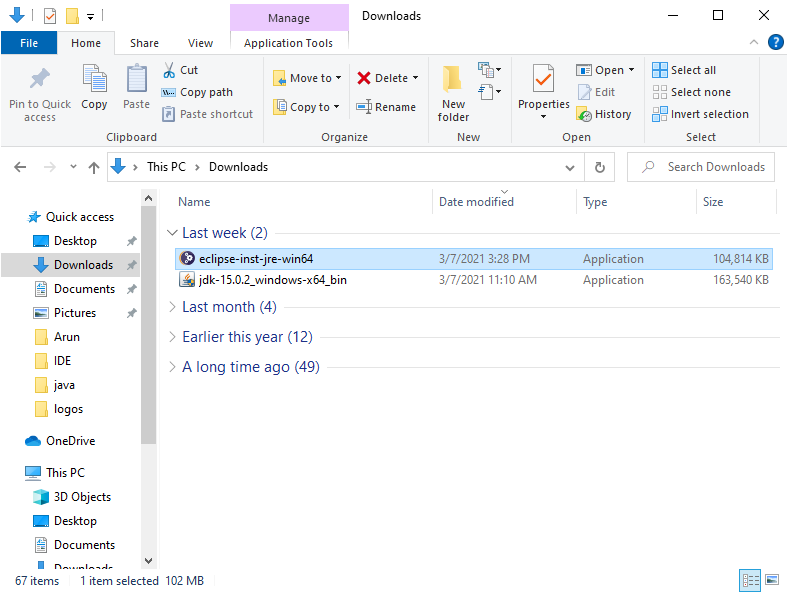Java IDE installation for windows