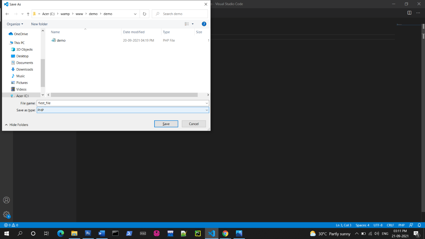 IDE Installation for PHP - Step 15
