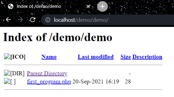 How to run a PHP program? : Step 11