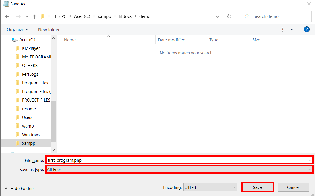 How to run a PHP program? : Step 7