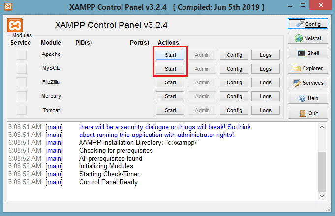 How to install XAMPP Step 9