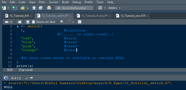 Switch control flowchart