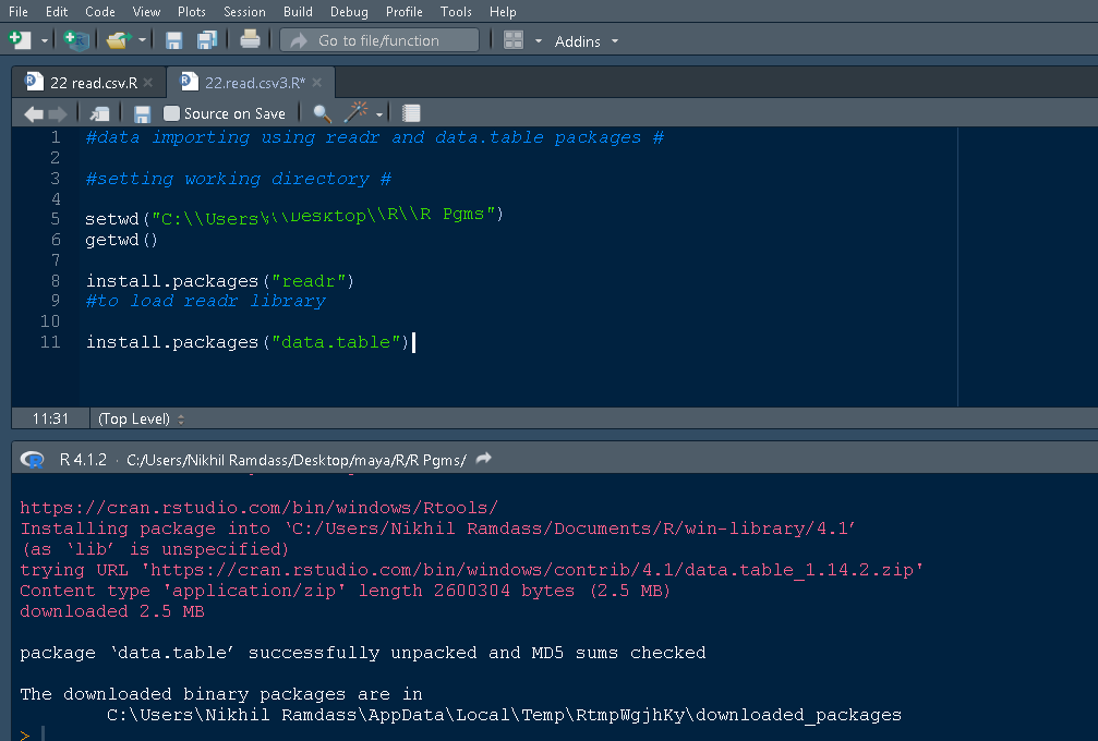 How to import data in R?