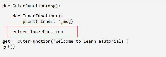 Python Closure Strucuture