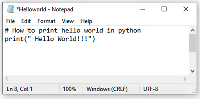 Python Hello World